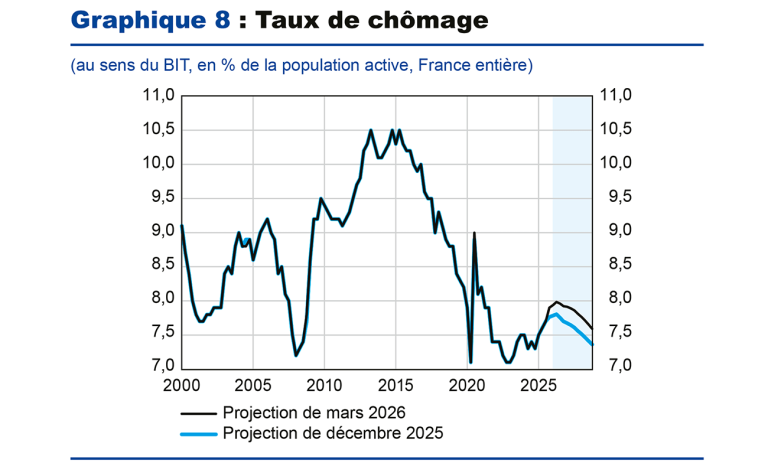 Graphique 8 : Taux de chômage